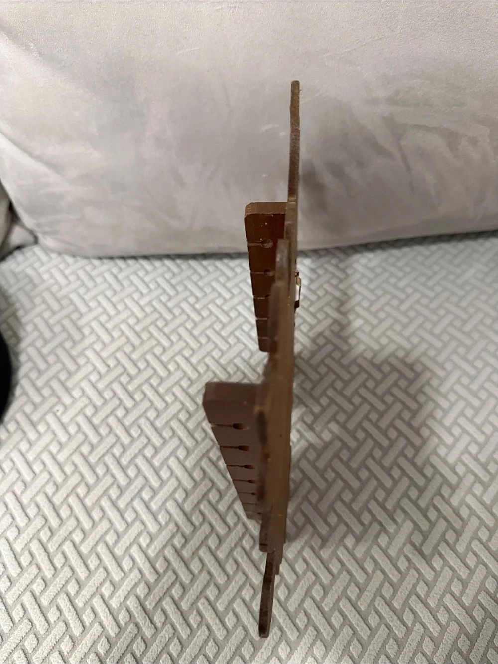 Vintage Carved Wooden Maple Leaf Spoon Rack Jewelry Holder